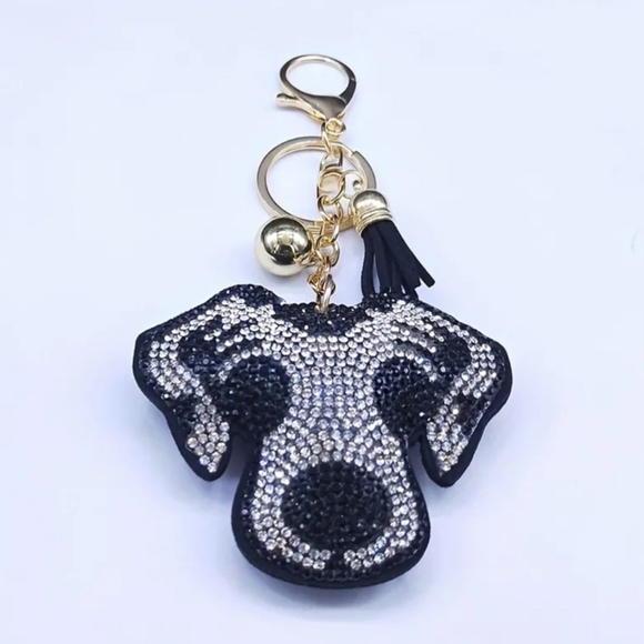 Bling Dog Crystal Rhinestone Keychain Bag Charm - Picture 2 of 5